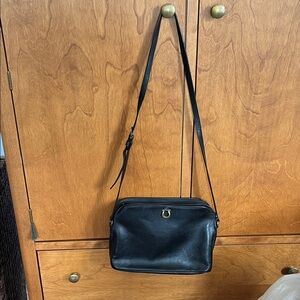 Vintage Etienne Aigner Black Leather Crossbody Bag